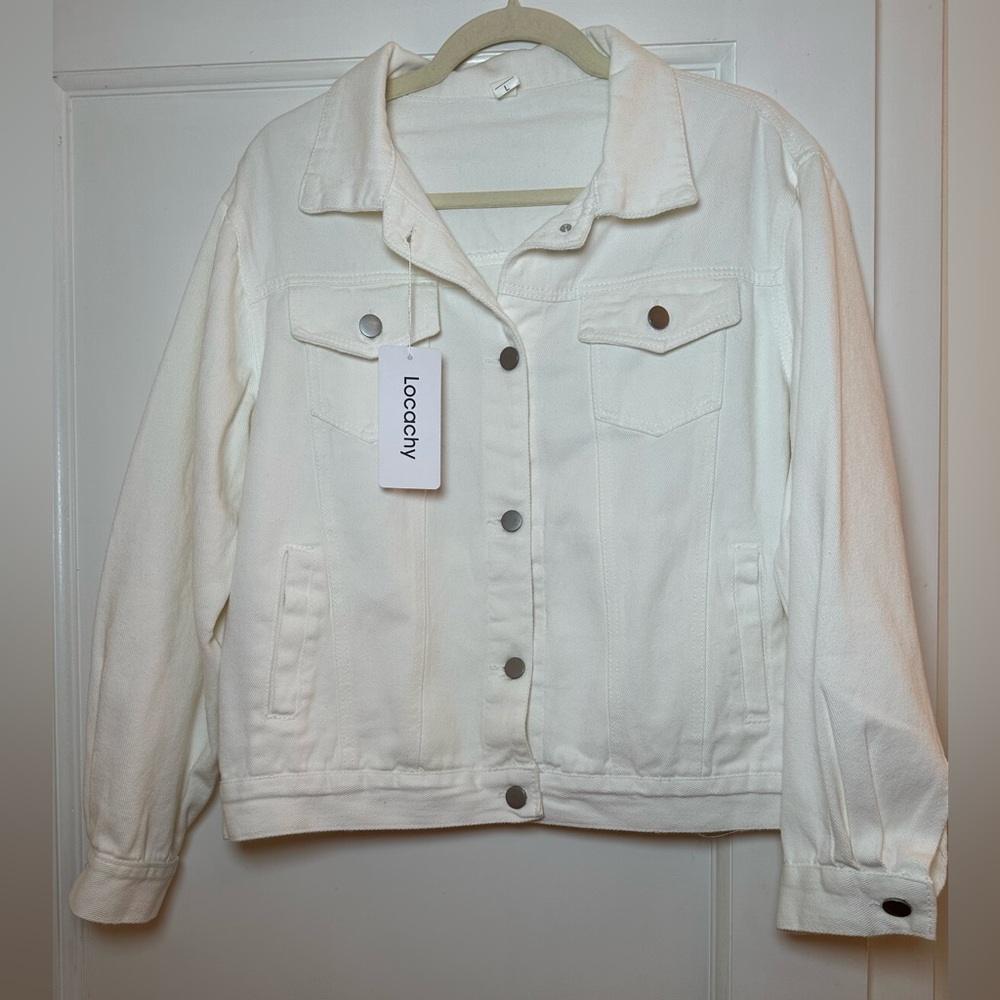 Women's White Denim Jacket